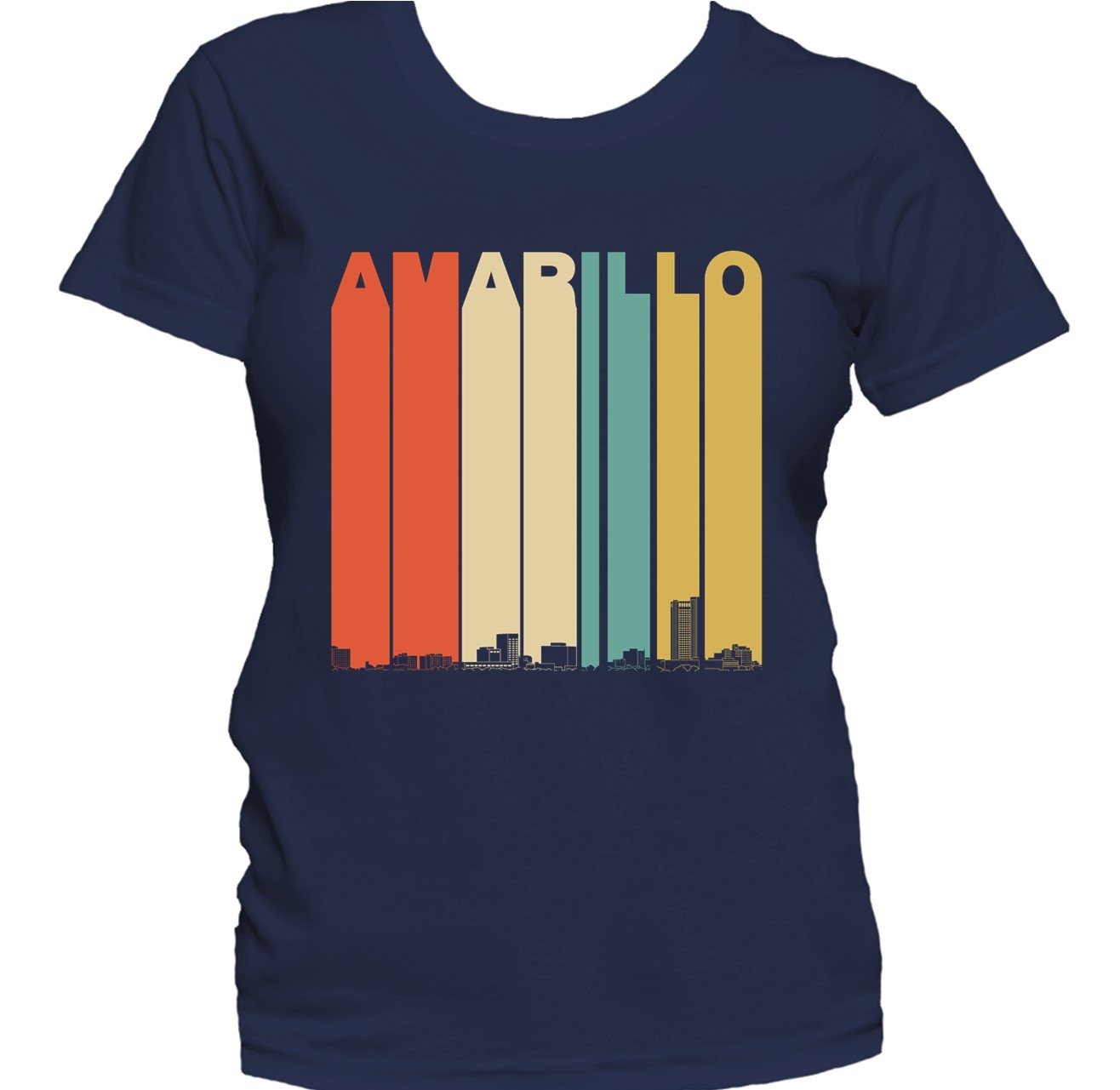Retro 1970's Style Amarillo Texas Skyline Women's T-Shirt