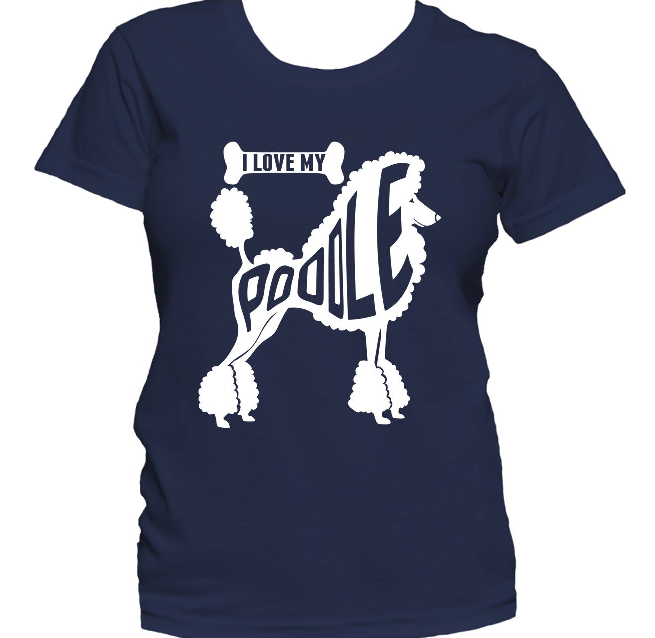 I Love My Poodle Dog Owner Women's T-Shirt