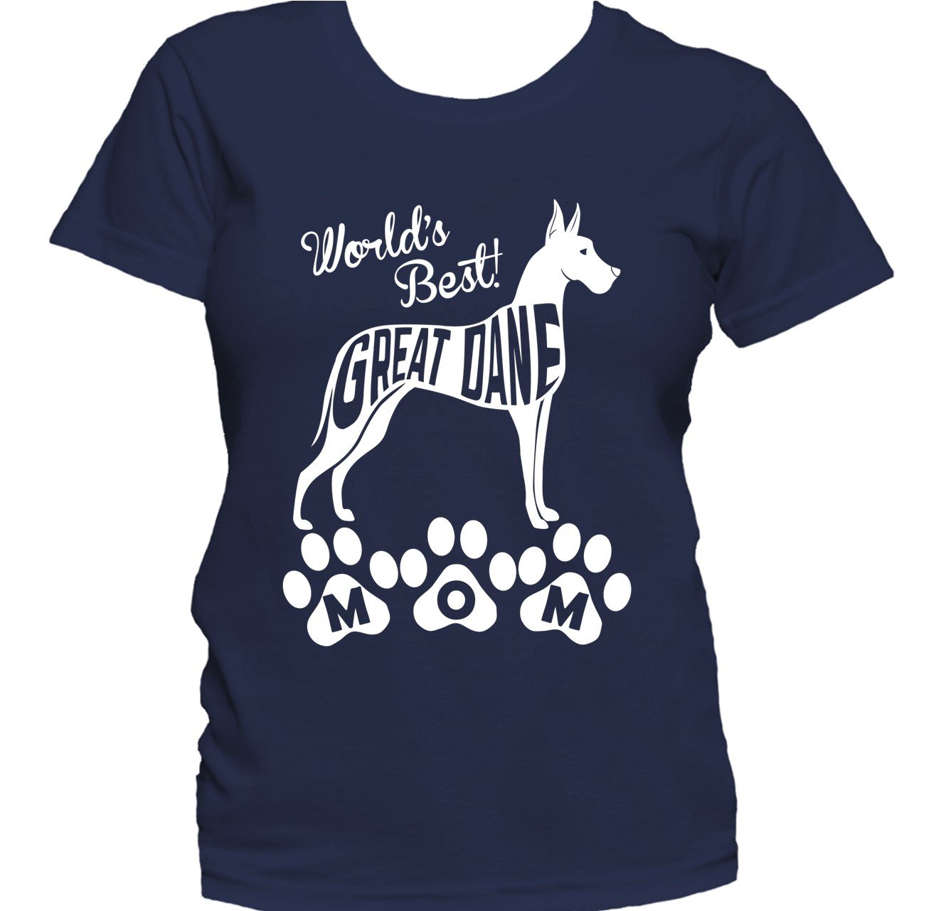 World's Best Great Dane Mom Dog Silhouette Women's T-Shirt