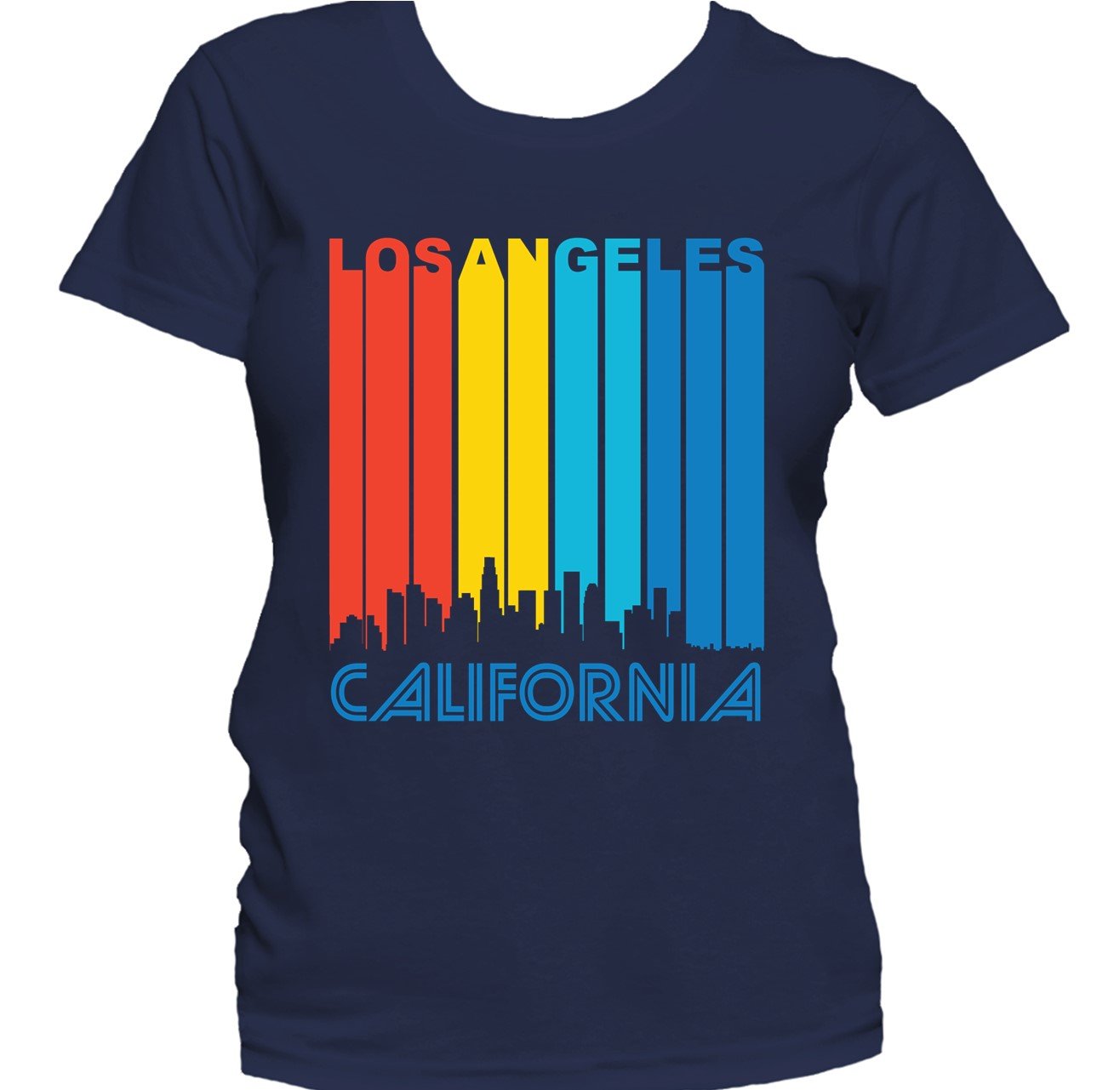 Retro 1970's Style Los Angeles California Downtown Skyline Women's T-Shirt