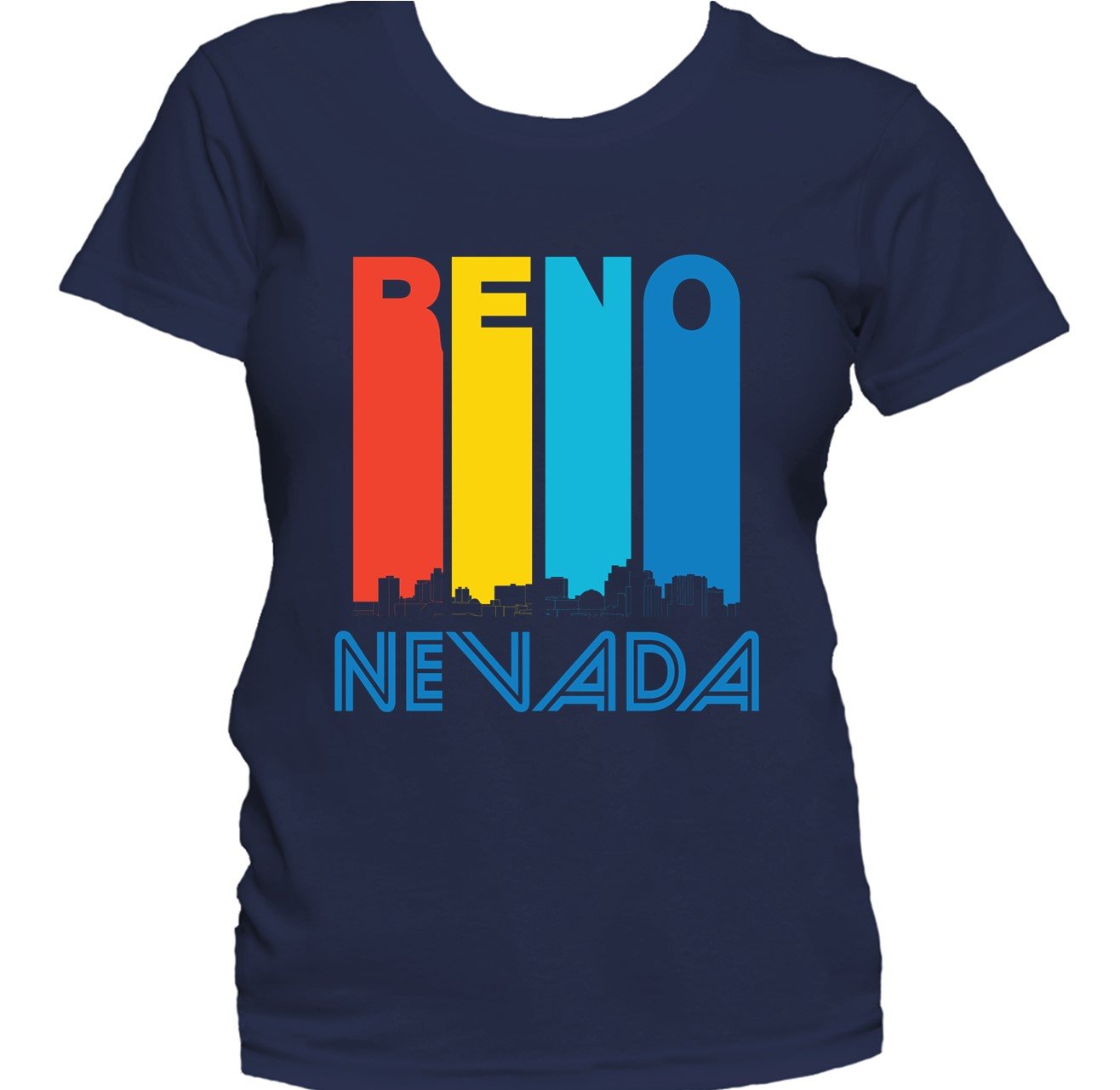 Retro 1970's Style Reno Nevada Skyline Women's T-Shirt