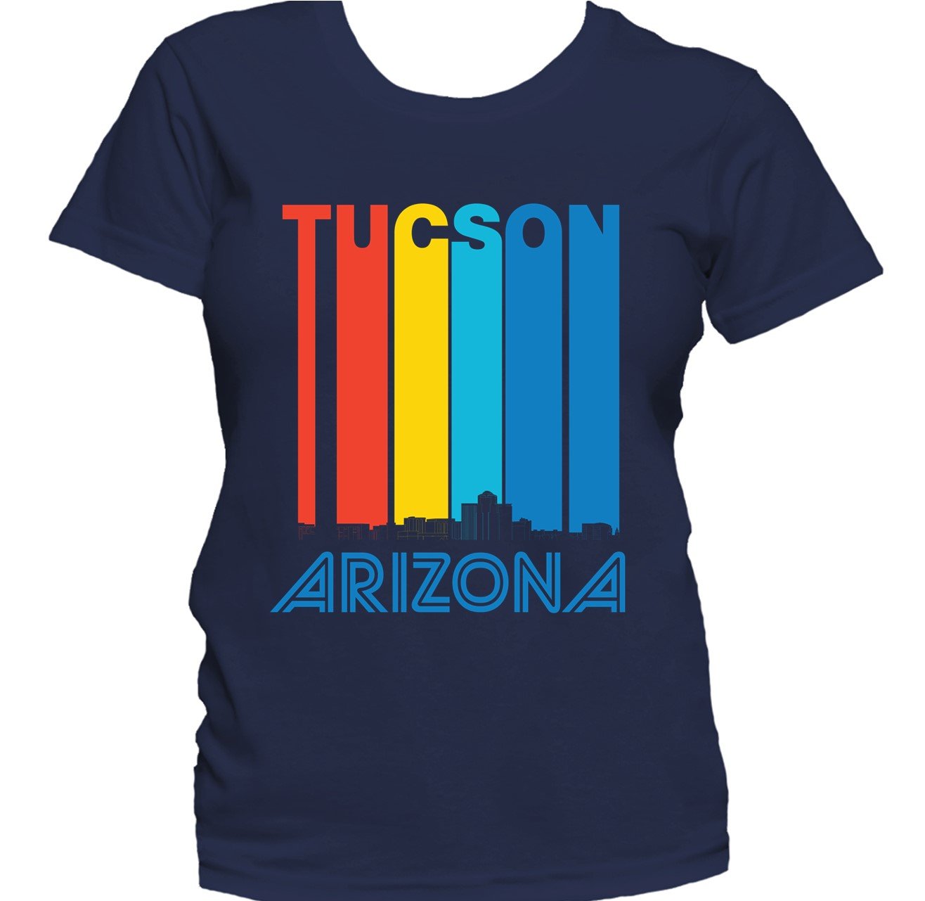 Retro 1970's Style Tucson Arizona Skyline Women's T-Shirt