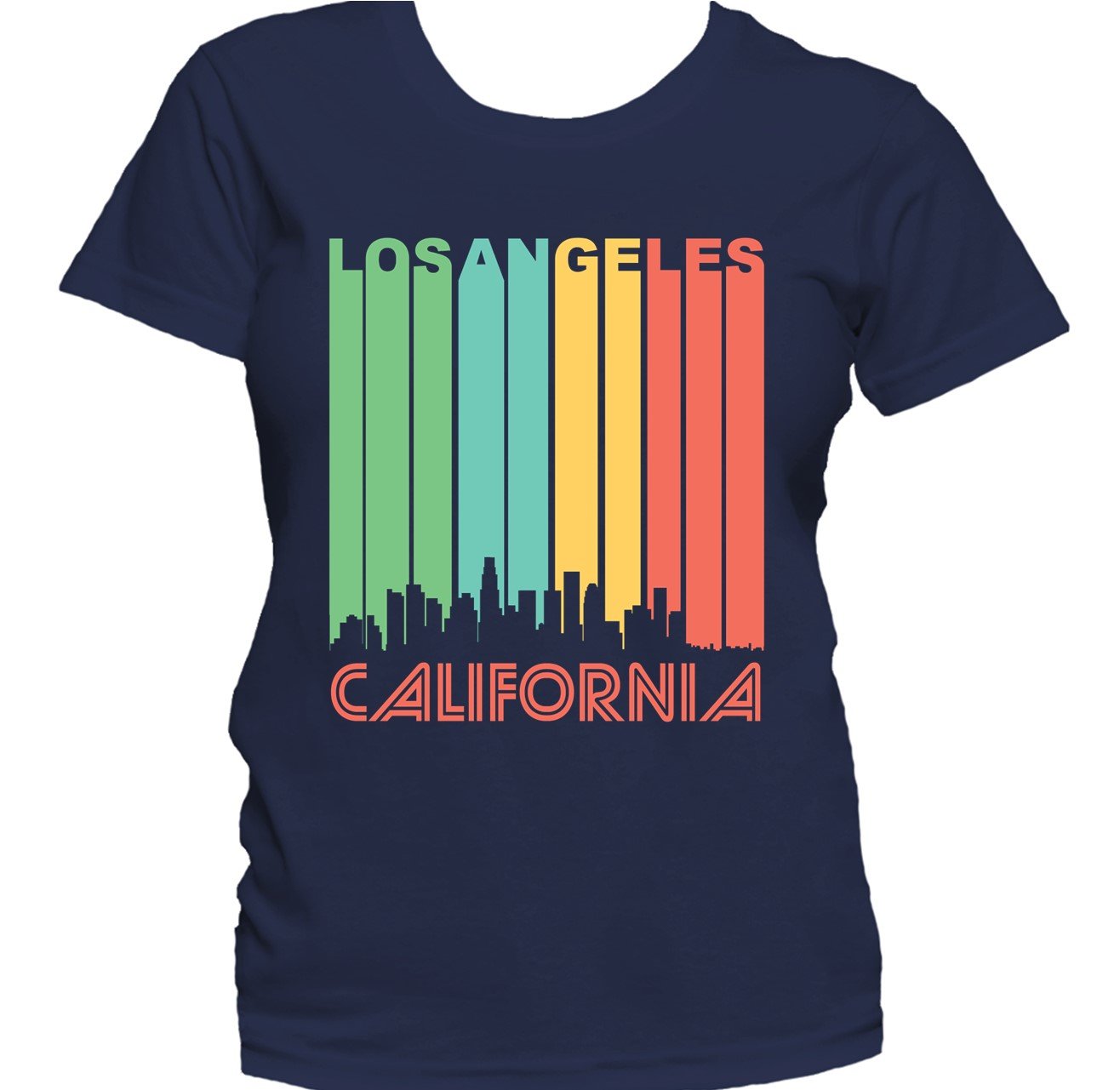 Retro 1970's Style Los Angeles California Downtown Skyline Women's T-Shirt