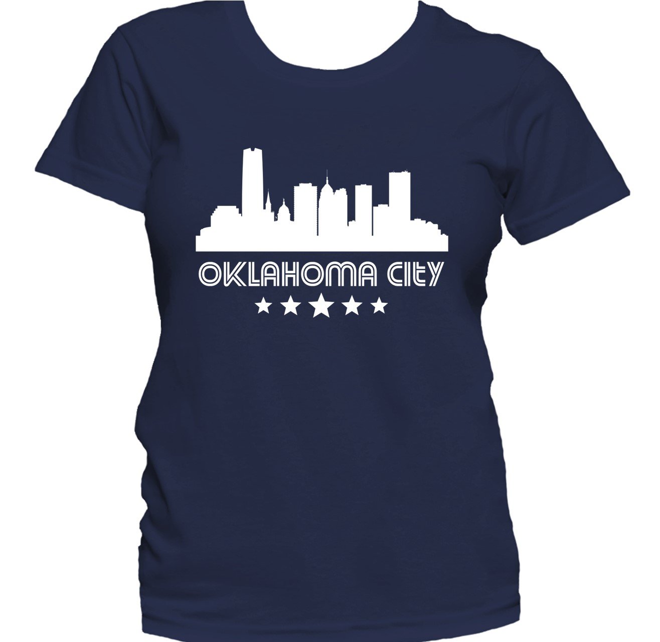 Oklahoma City Oklahoma Skyline Retro Style Women's T-Shirt