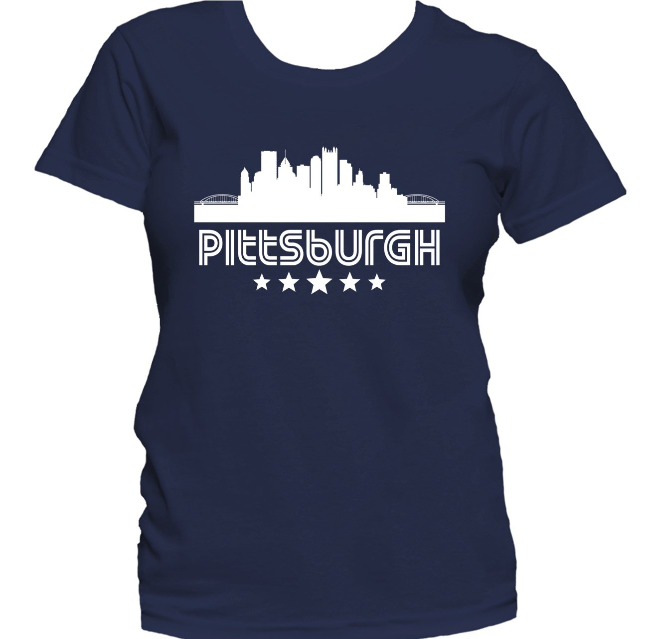 Pittsburgh Pennsylvania Skyline Retro Style Women's T-Shirt