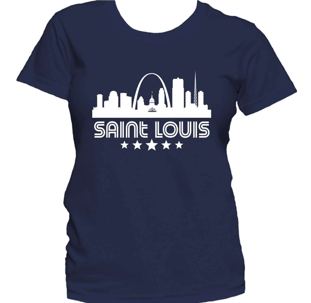 Saint Louis Missouri Skyline Retro Style Women's T-Shirt