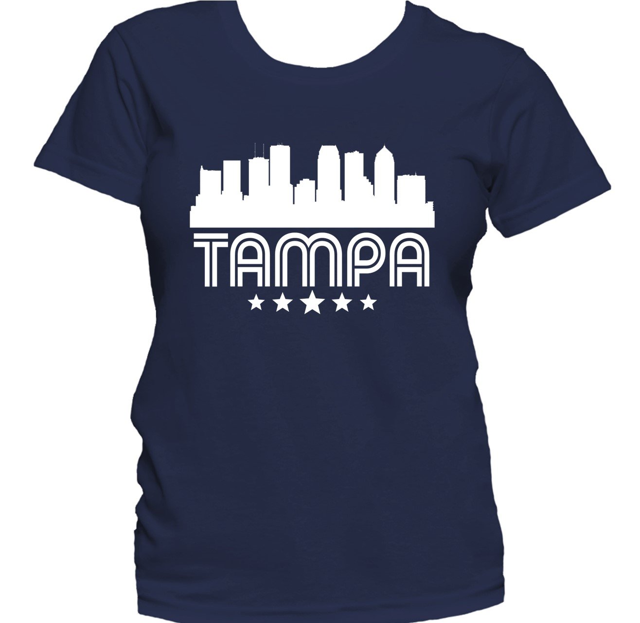 Tampa Florida Skyline Retro Style Women's T-Shirt