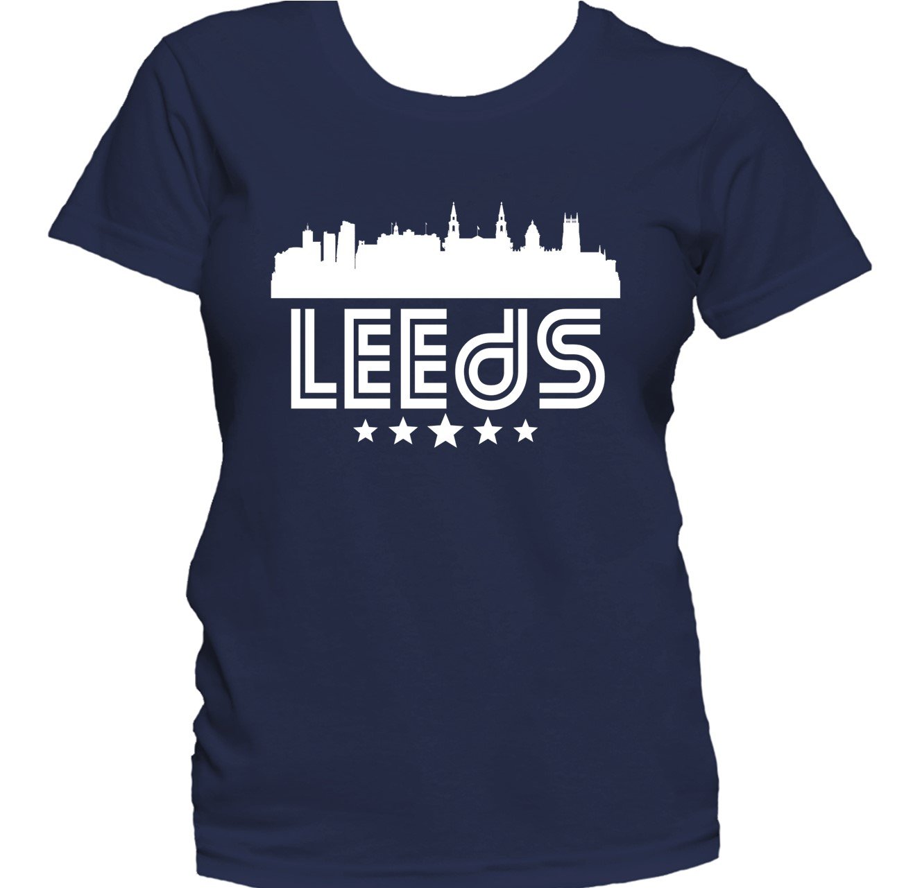 Leeds England Skyline Retro Style Women's T-Shirt