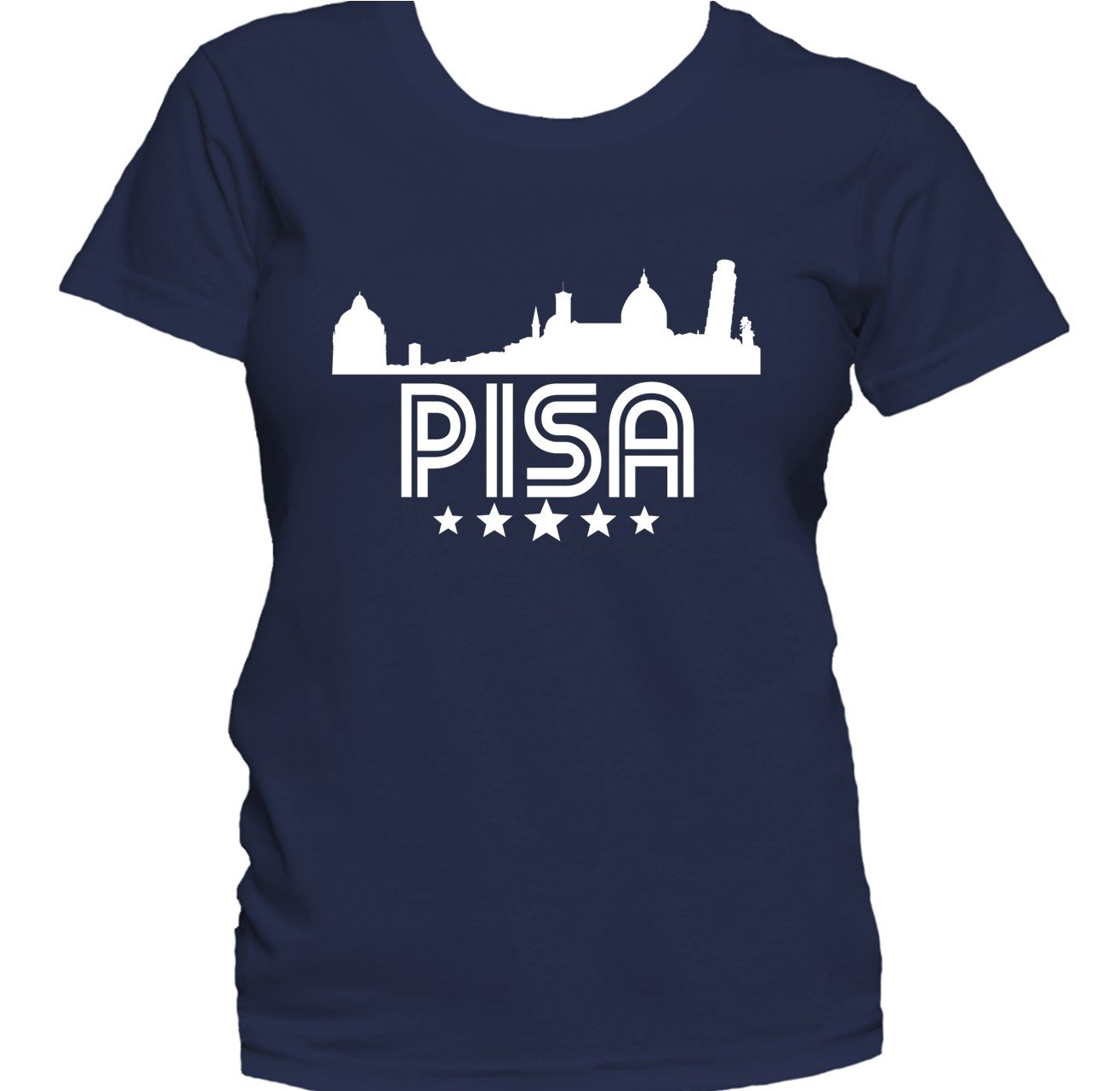 Pisa Italy Skyline Retro Style Women's T-Shirt