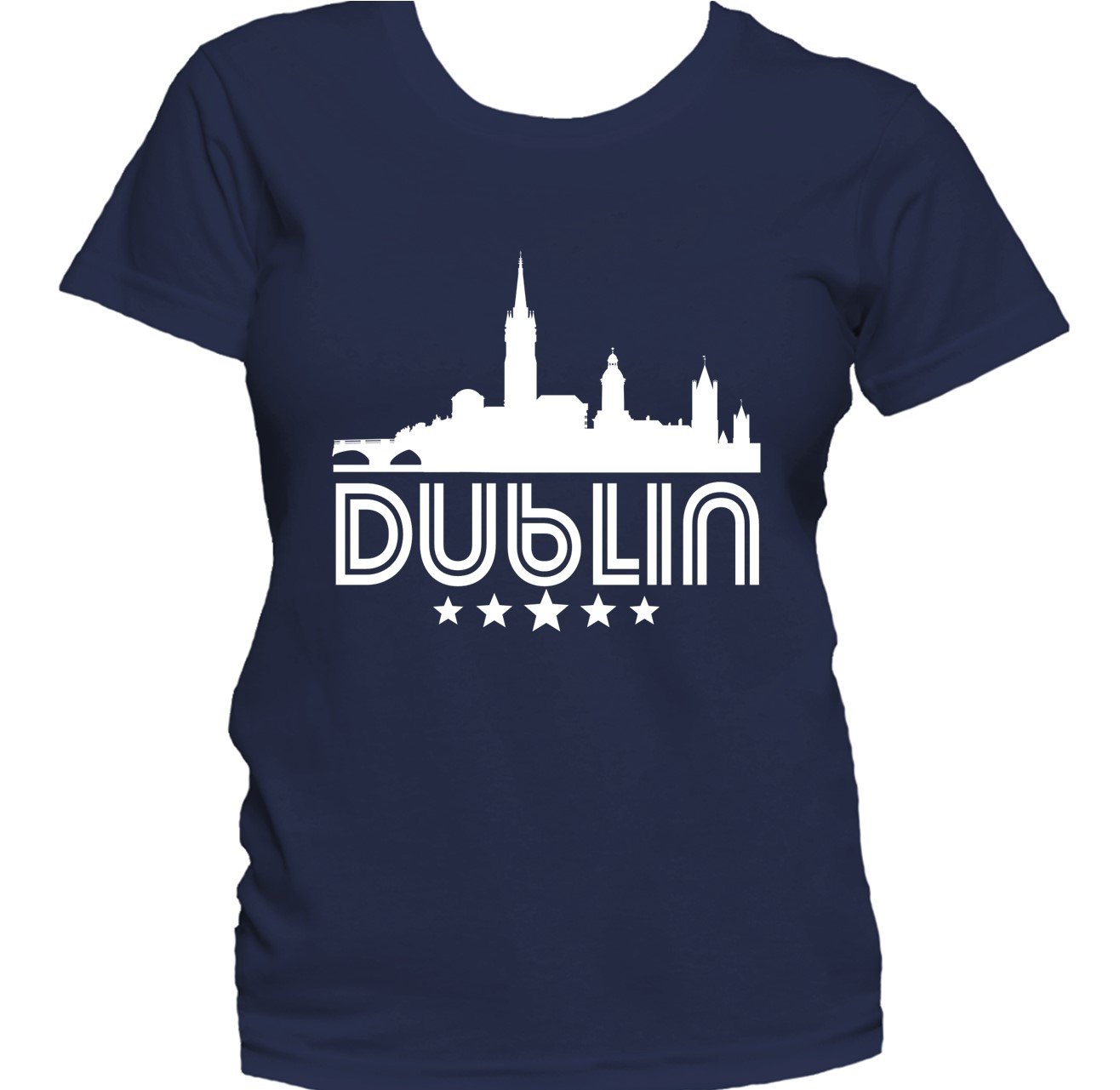 Dublin Ireland Skyline Retro Style Women's T-Shirt