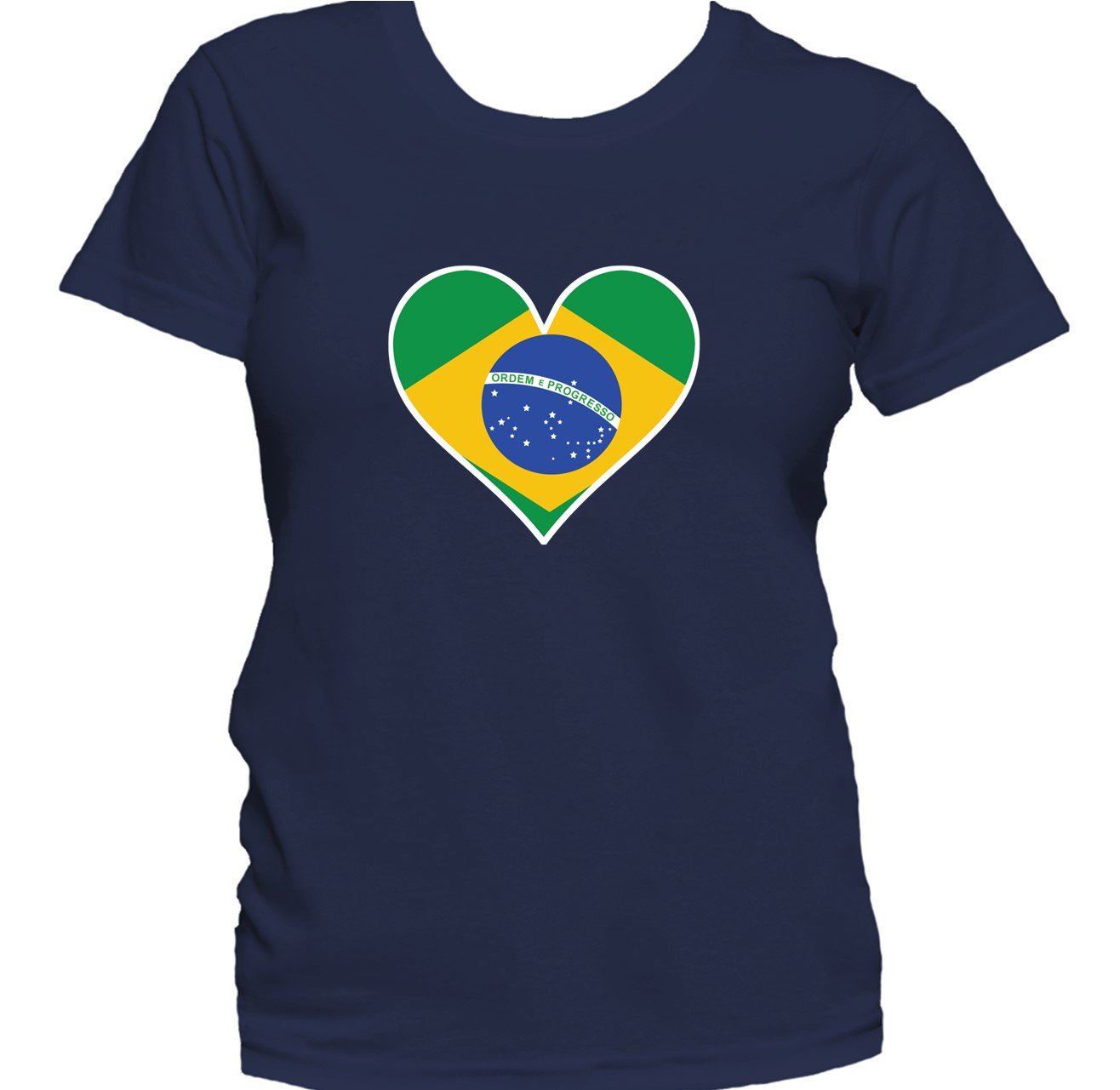 Brazilian Flag Heart Brazil Love Women's T-Shirt