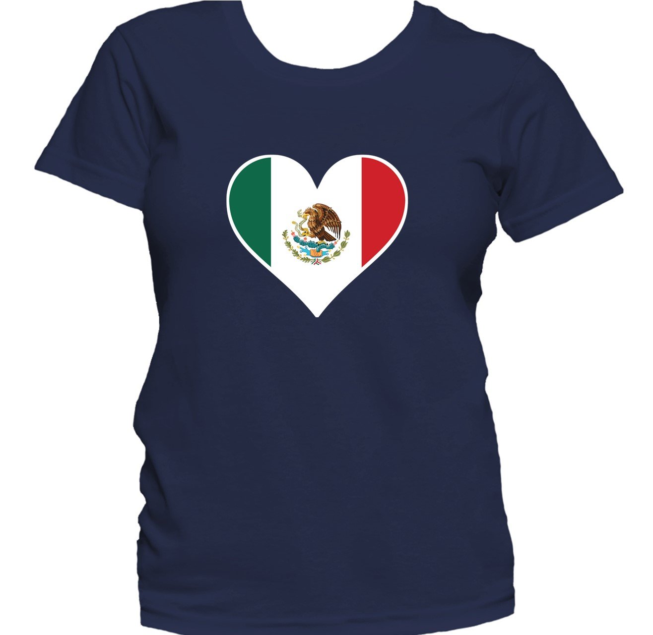 Mexican Flag Heart Mexico Love Women's T-Shirt