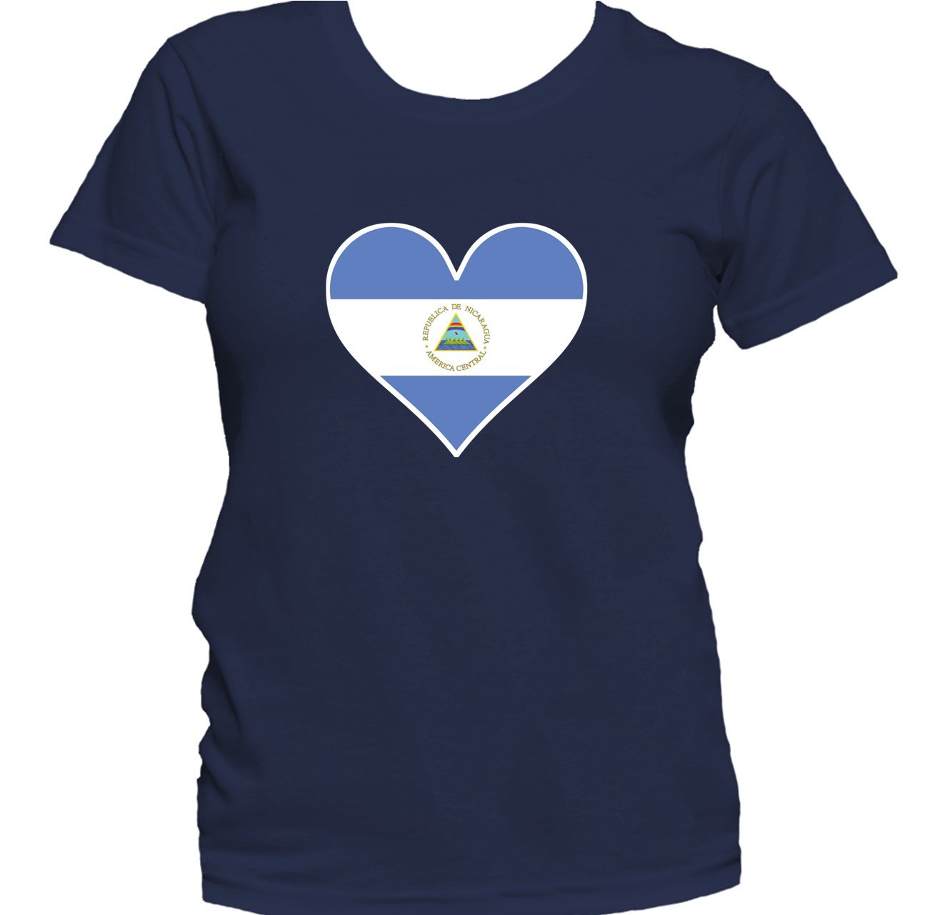 Nicaraguan Flag Heart Nicaragua Love Women's T-Shirt