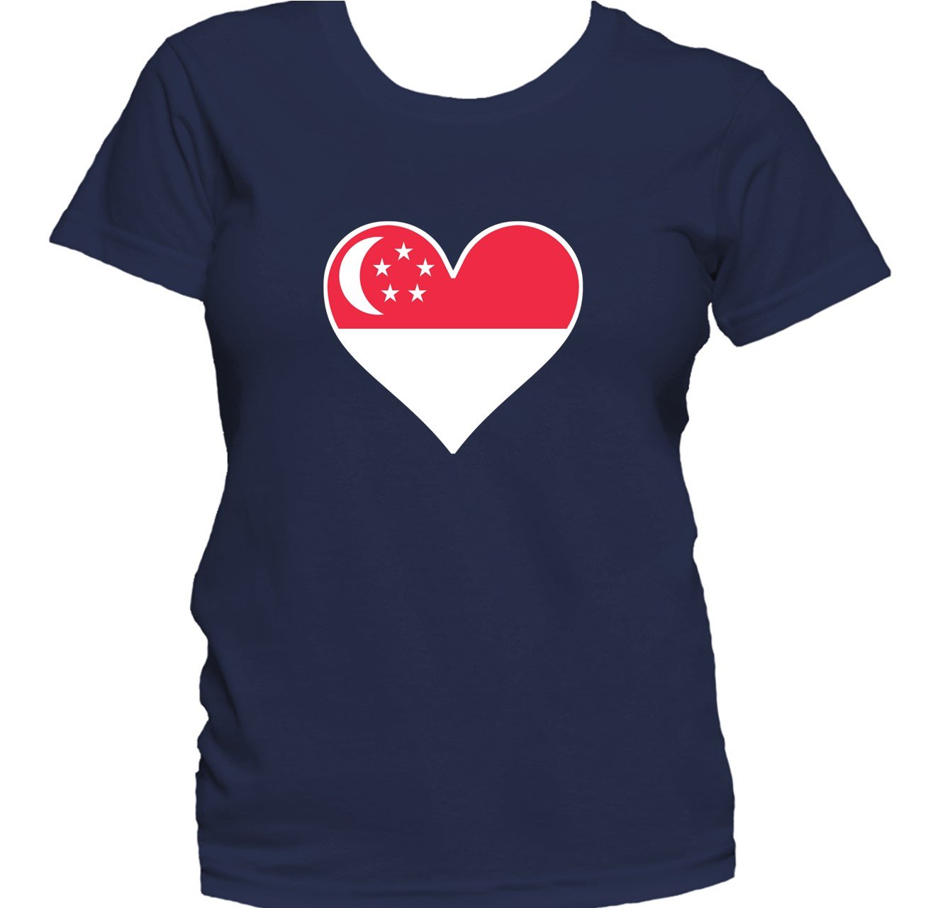 Singaporean Flag Heart Singapore Love Women's T-Shirt