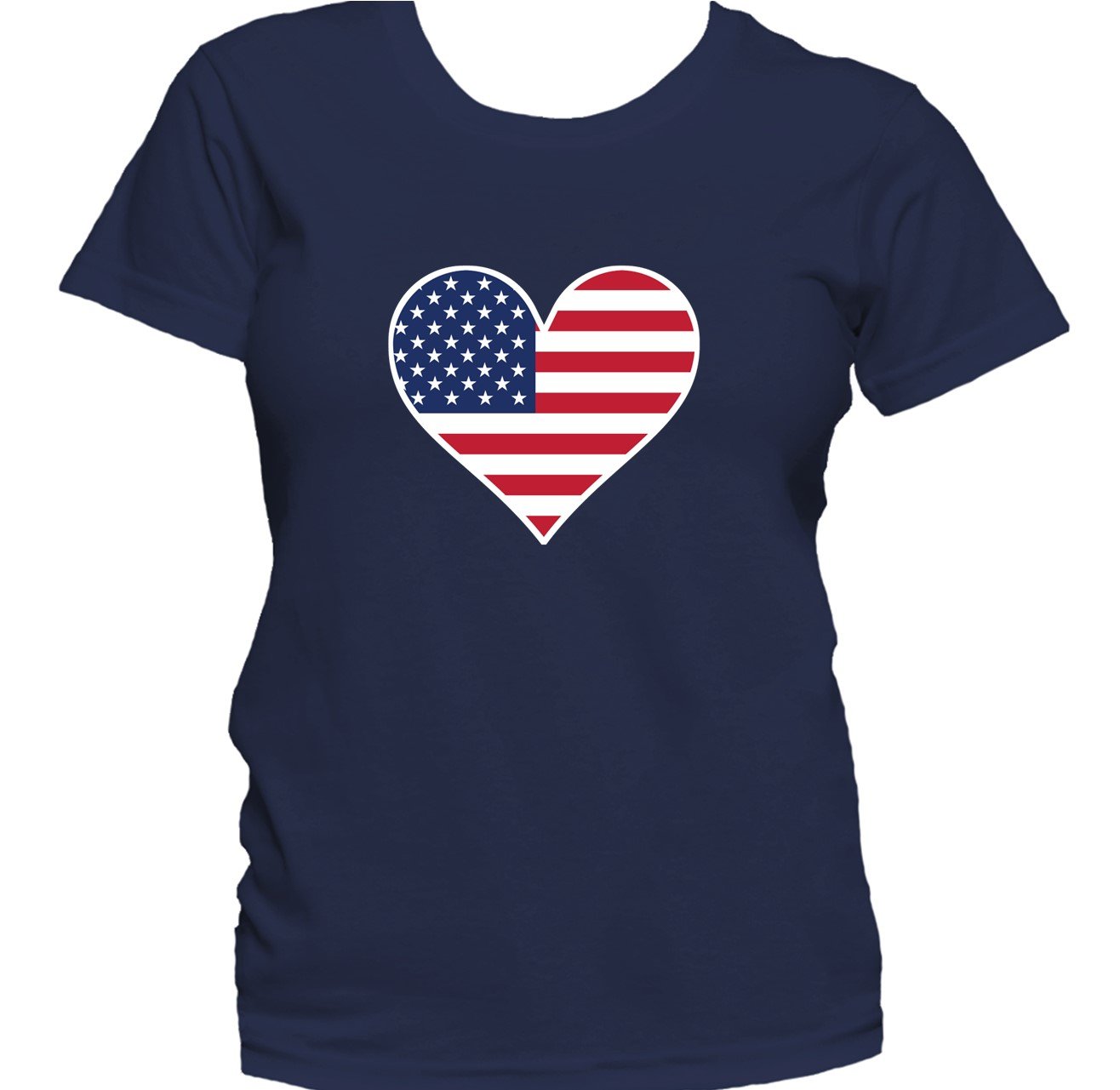 American Flag Heart United States Love Women's T-Shirt