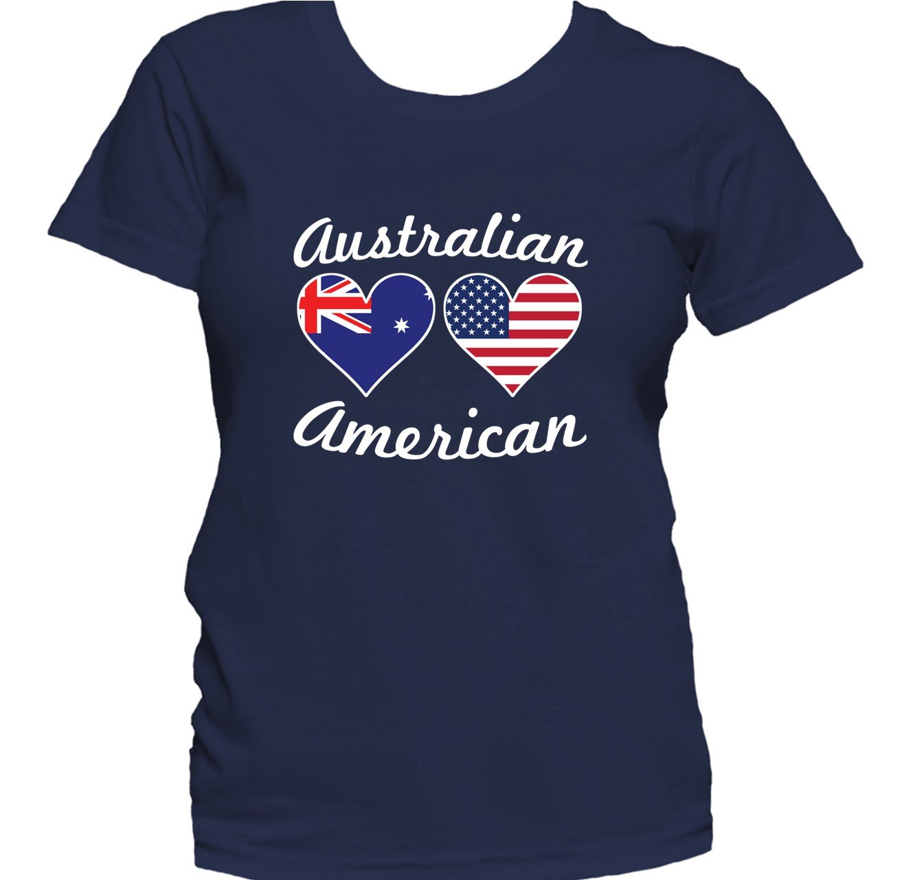 Australian American Heart Flags Women's T-Shirt