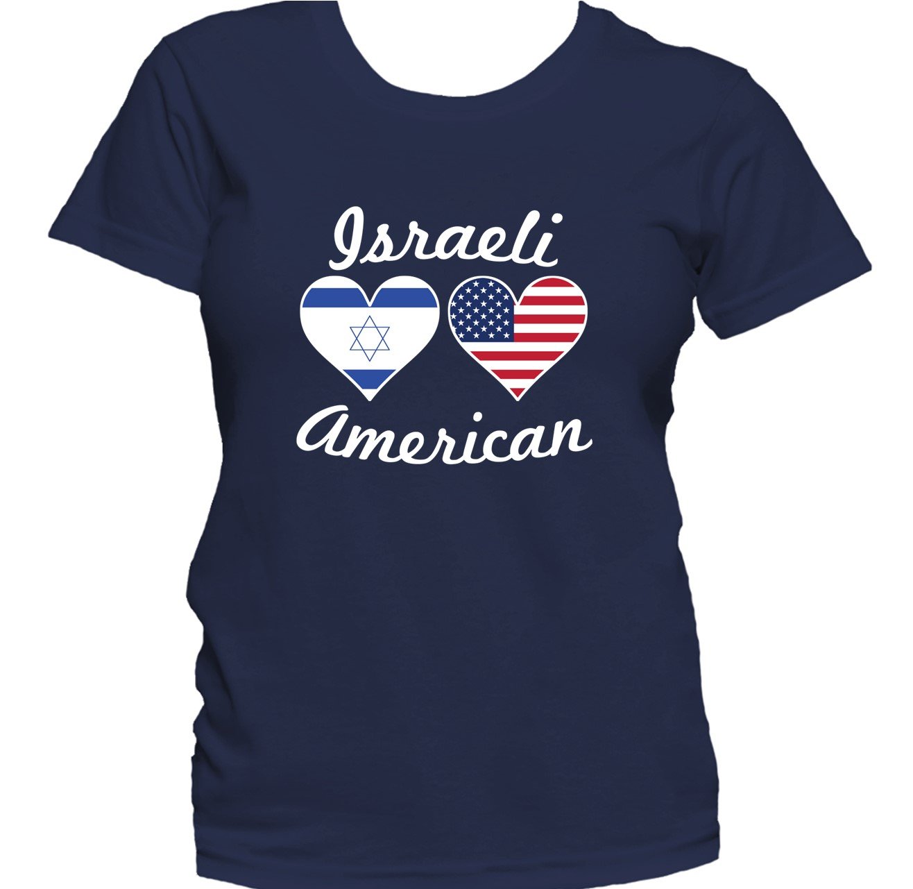 Israeli American Heart Flags Women's T-Shirt