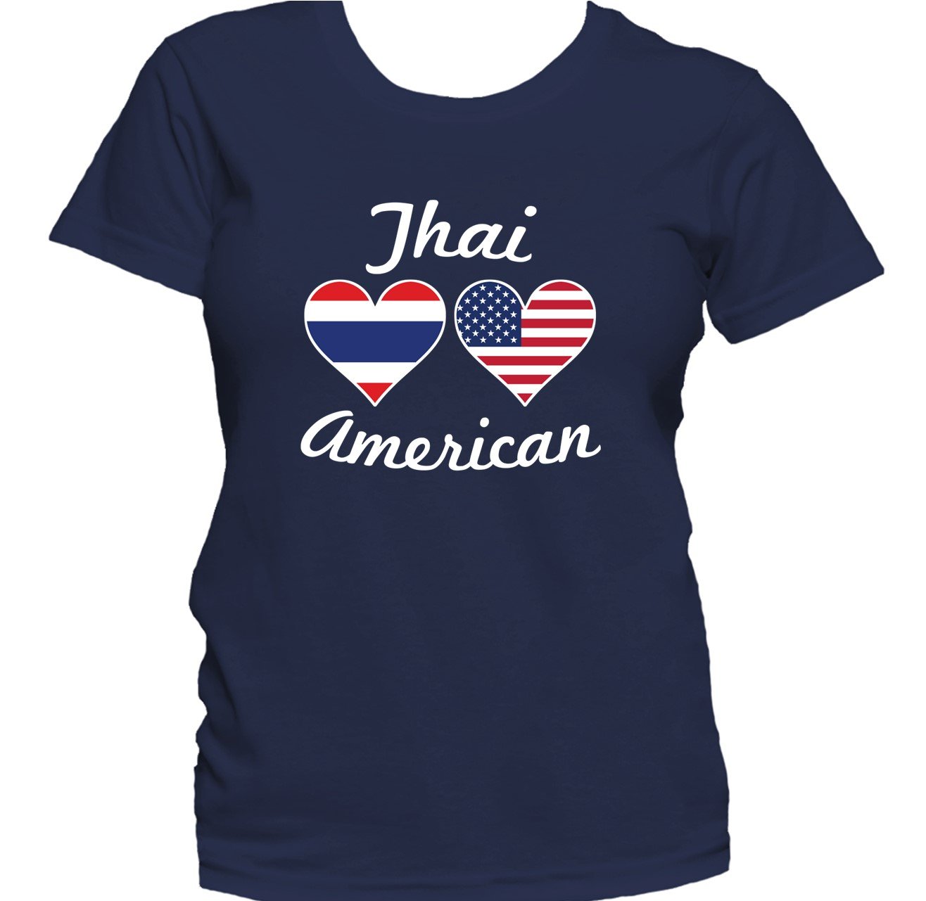 Thai American Heart Flags Women's T-Shirt