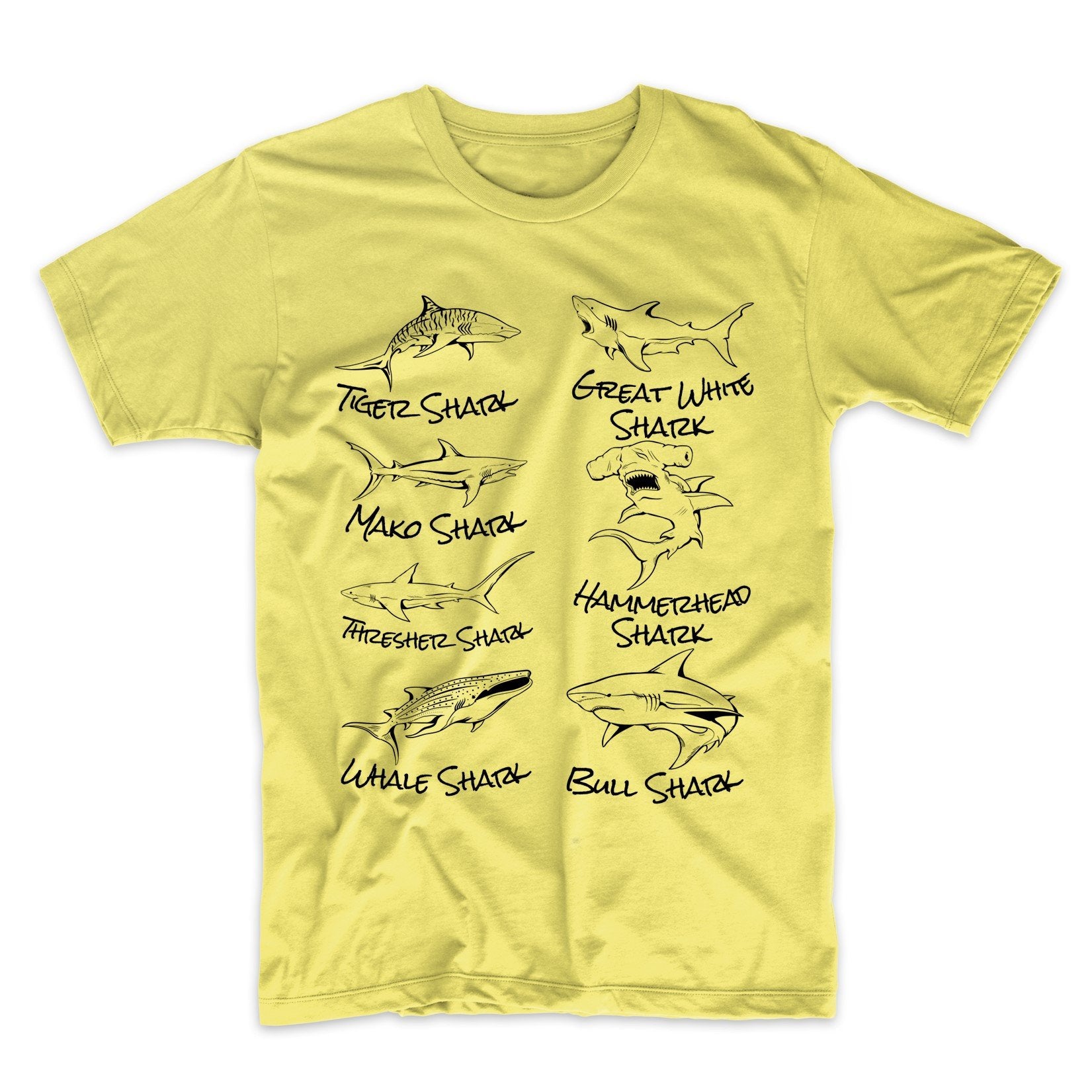 Types of Sharks Cool Shark T-Shirt