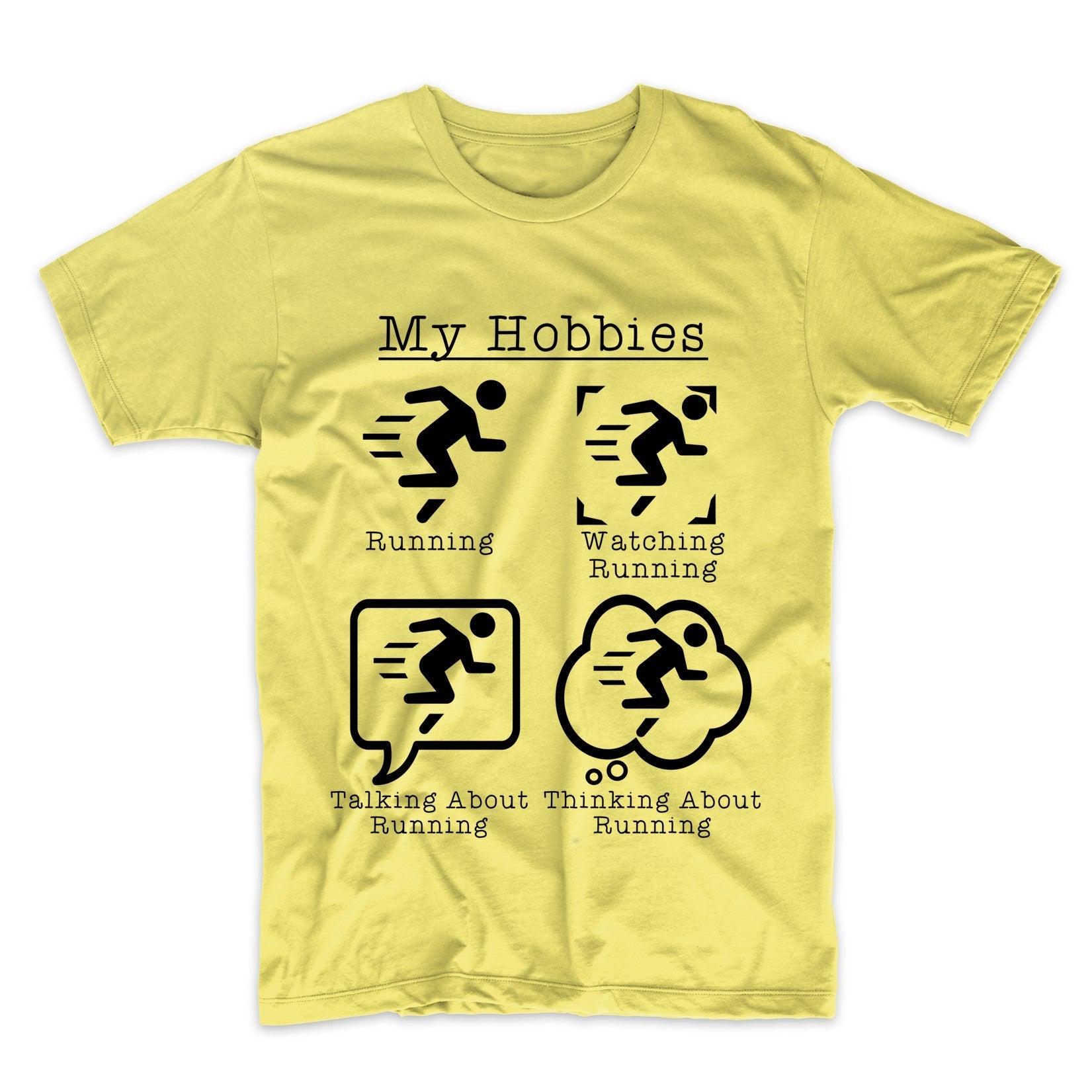 My Hobbies Running Funny Runner Marathon 5K Cross Country T-Shirt