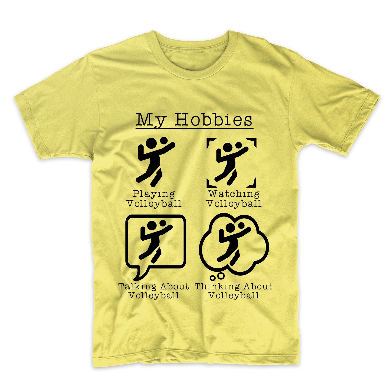 My Hobbies Playing Volleyball Funny Volleyball Player T-Shirt