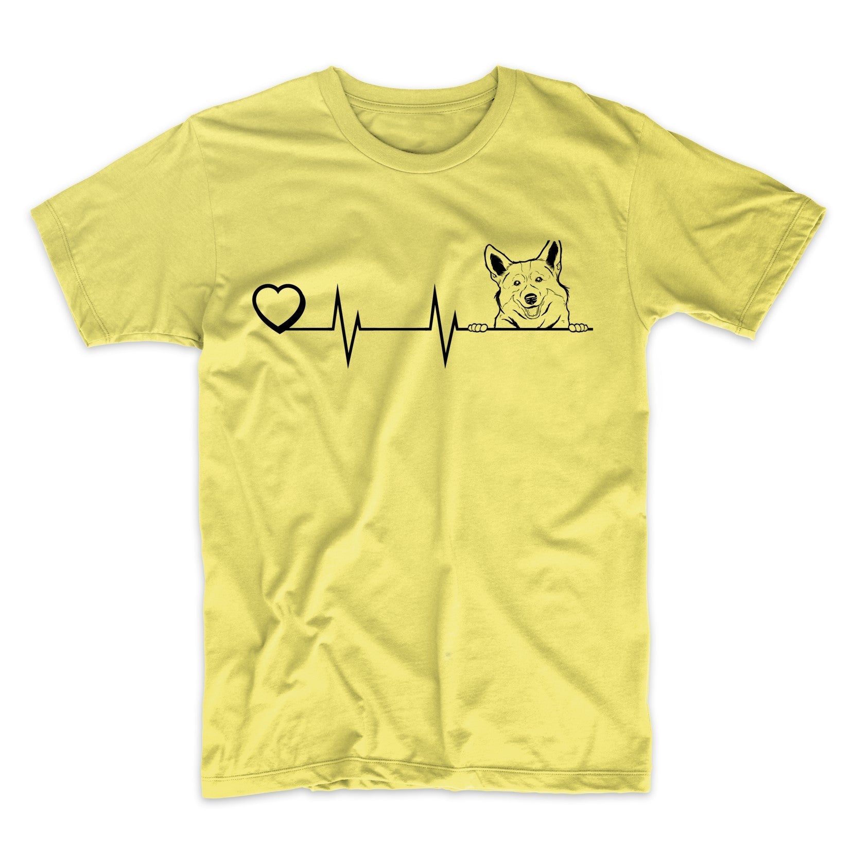 Heart Heartbeat Line Chart Corgi Dog Breed T-Shirt