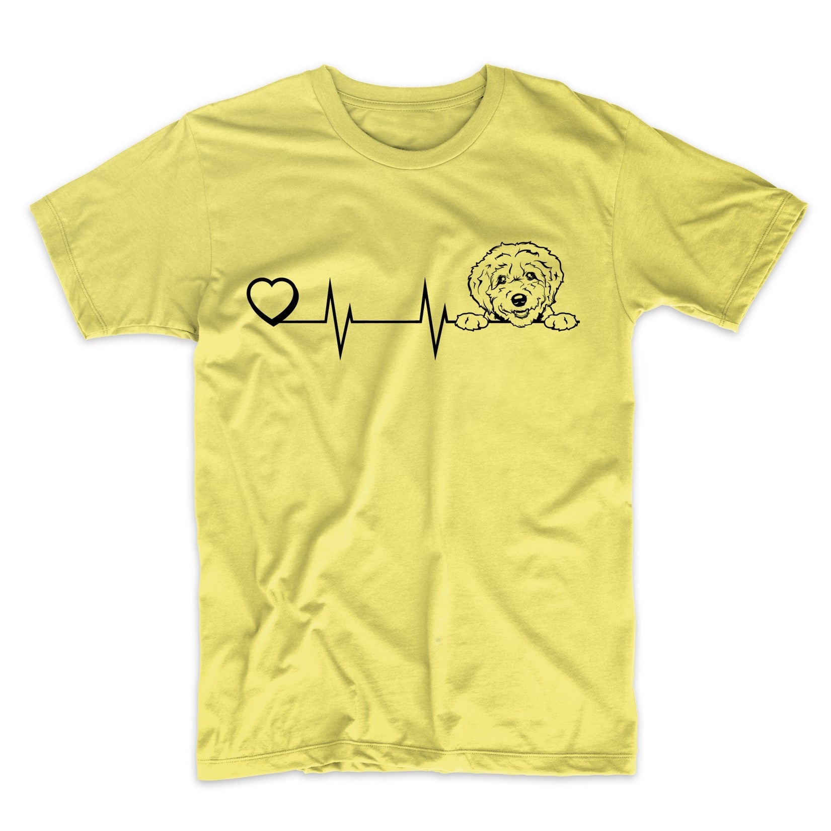 Heart Heartbeat Line Chart Goldendoodle Dog Breed T-Shirt