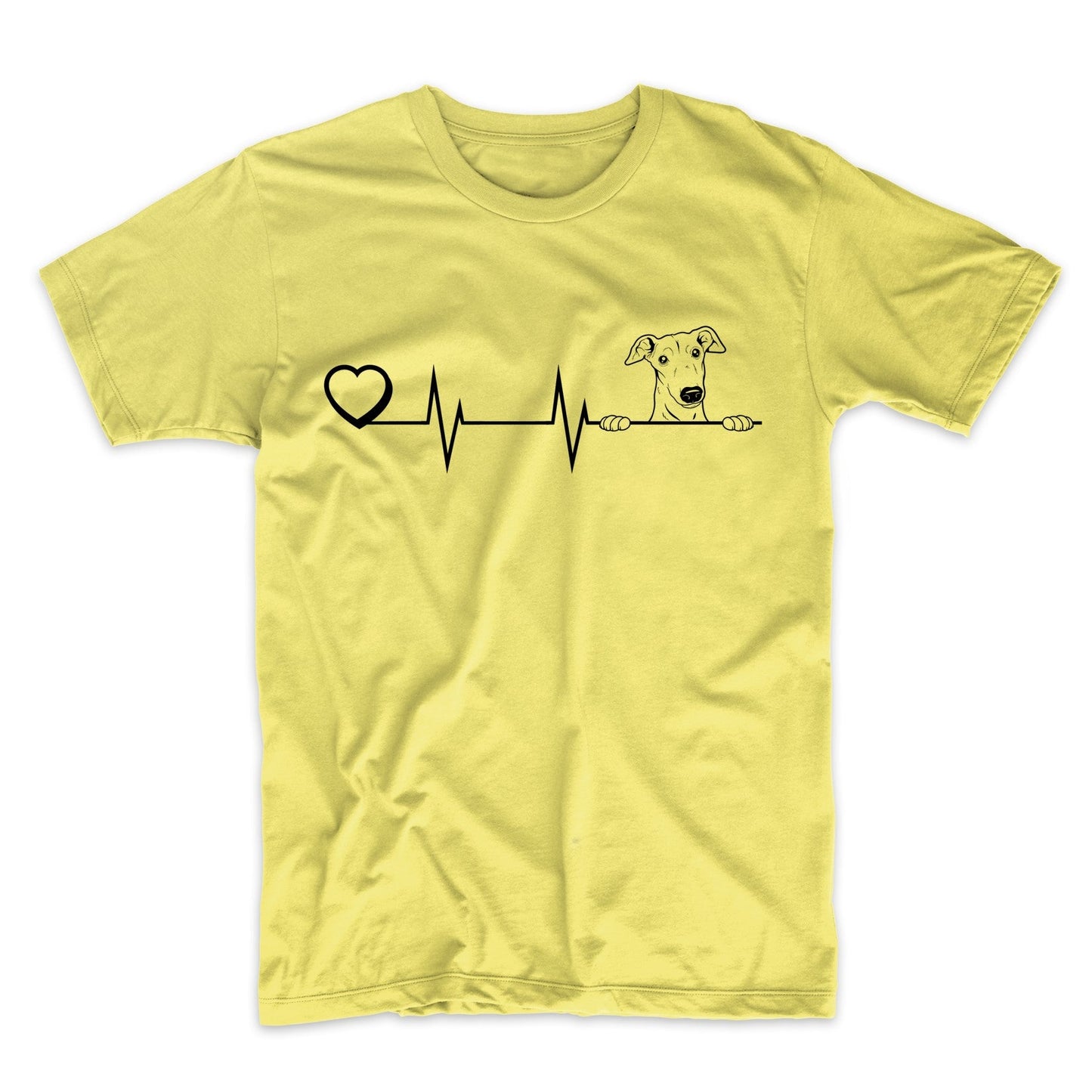 Heart Heartbeat Line Chart Greyhound Dog Breed T-Shirt